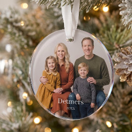 Persoonlijke Acryl Cirkel Familie Foto Ornament