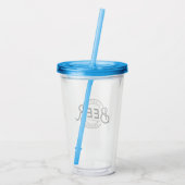 Persoonlijke Acryl Logo Tumbler Drinkbeker (Achterkant)