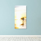 Persoonlijke Acryl Wandkunst – Verticale Zonsonder Canvas Afdruk (Insitu (Houten vloer))