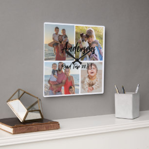 Persoonlijke Acrylaat Wandklok met Foto van Famili