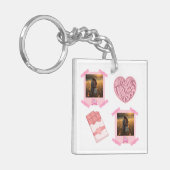 Persoonlijke acrylen sleutelhanger voor Valentijns (Voorkant Links)