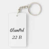 Persoonlijke acrylsleutelring - slopende cactus sleutelhanger (achterkant)