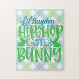 Persoonlijke ADD NAAM Lil Hip Hop Paashaas Legpuzzel