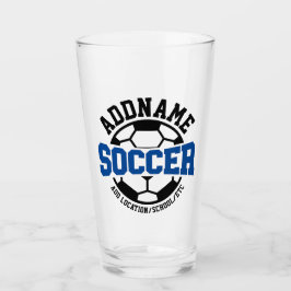 Persoonlijke ADD NAAM Voetbalspeler Team Tie-Dye Glas