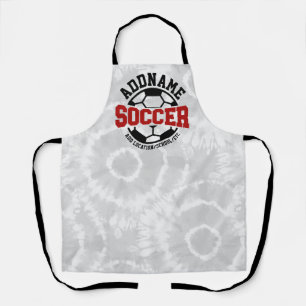 Persoonlijke ADD NAAM Voetbalspeler Team Tie-Dye Schort