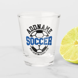 Persoonlijke ADD NAAM Voetbalspeler Team Tie-Dye Shot Glas