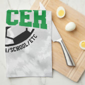 Persoonlijke ADD NAAM Voetbalspeler Team Tie-Dye Theedoek (Quarter Fold)