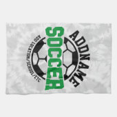 Persoonlijke ADD NAAM Voetbalspeler Team Tie-Dye Theedoek (Horizontaal)