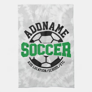 Persoonlijke ADD NAAM Voetbalspeler Team Tie-Dye Theedoek