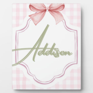 Persoonlijke Addison Baby Meisje Slaapkamer Boog & Fotoplaat