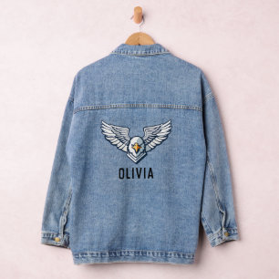 Persoonlijke Adelaar Vleugels Denim Jacket
