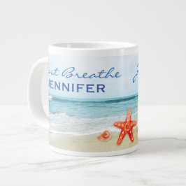 Persoonlijke Adem In en Adem Uit op het Strand Grote Koffiekop