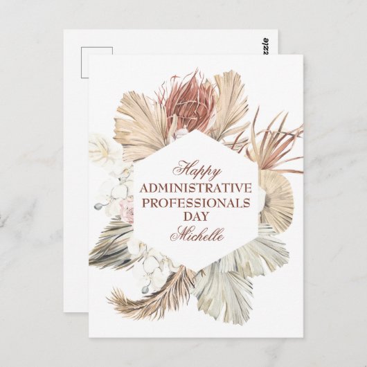 Persoonlijke Administrative Professionals Dag Briefkaart (Voorkant / Achterkant)