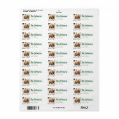 Persoonlijke adreslabels met beren etiket (Full Sheet)