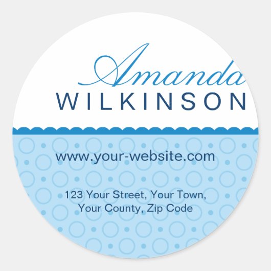 Persoonlijke adresstickers ronde sticker (Voorkant)