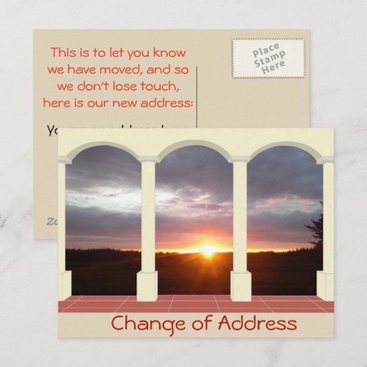 Persoonlijke adreswijziging aankondigingskaart (Voorkant / Achterkant)