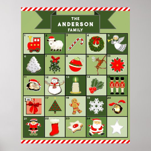 Persoonlijke Adventkalender Poster (Voorkant)