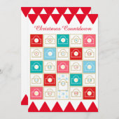 Persoonlijke Adventkalender Vintage Feestdagenkaart (Voorkant / Achterkant)