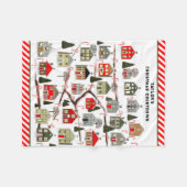 Persoonlijke Adventskalender Aandenken Fleece Deken (Voorkant (Horizontaal))