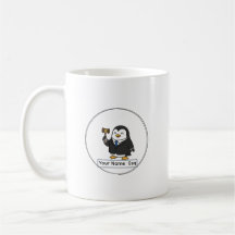 Persoonlijke advocaat Esq Pinguïn Keramische Vaas