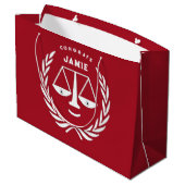 Persoonlijke advocaat gefeliciteerd grote cadeauta groot cadeauzakje (Achterkant Gekanteld)