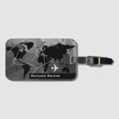 Persoonlijke Aero Reis Wereldkaart Bagagelabel (Voorkant (horizontaal))