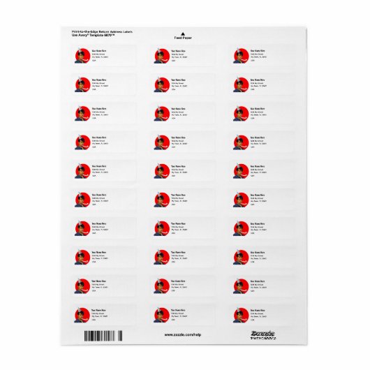 Persoonlijke afbeelding  etiket (Full Sheet)