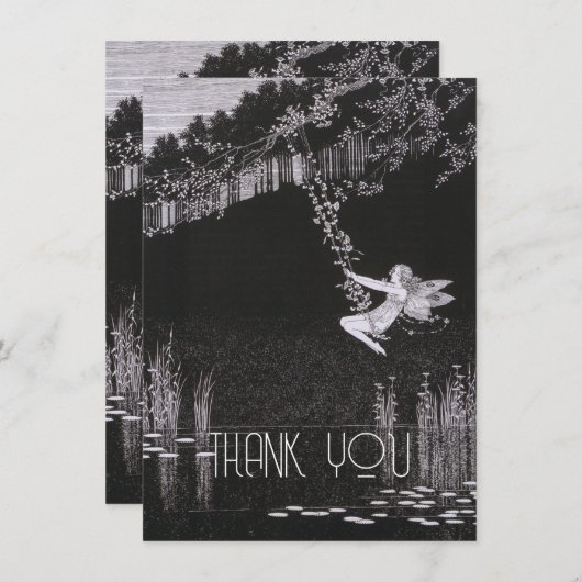 persoonlijke afbeelding, Retro Bedankkaart (Voorkant / Achterkant)