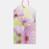 Persoonlijke afbeelding & Roze Bloem Aquarel Cadeaulabel (Achterkant)