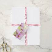 Persoonlijke afbeelding & Roze Bloem Aquarel Cadeaulabel (Met Touw)
