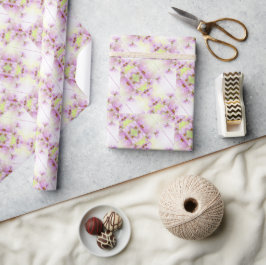 Persoonlijke afbeelding & Roze Bloem Waterverf Cadeaupapier