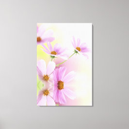 Persoonlijke afbeelding & Roze Bloem Waterverf Canvas Afdruk