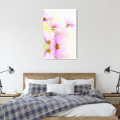 Persoonlijke afbeelding & Roze Bloem Waterverf Canvas Afdruk (Insitu (Slaapkamer))