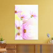 Persoonlijke afbeelding & Roze Bloem Waterverf Canvas Afdruk (Insitu (Woonkamer))