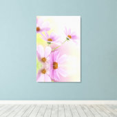 Persoonlijke afbeelding & Roze Bloem Waterverf Canvas Afdruk (Insitu (Houten vloer))
