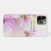 Persoonlijke afbeelding & Roze Bloem Waterverf Case-Mate iPhone Case (Achterkant (horizontaal))