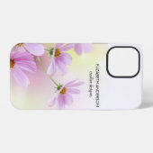 Persoonlijke afbeelding & Roze Bloem Waterverf iPhone Hoesje (Achterkant horizontaal)