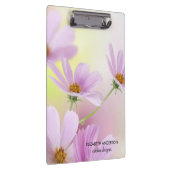 Persoonlijke afbeelding & Roze Bloem Waterverf Klembord (Rechts)