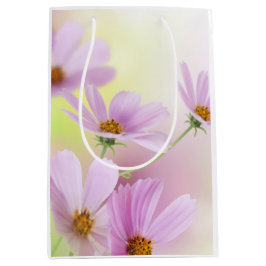 Persoonlijke afbeelding & Roze Bloem Waterverf Medium Cadeauzakje