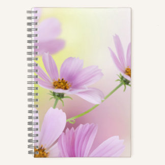 Persoonlijke afbeelding & Roze Bloem Waterverf Notitieboek