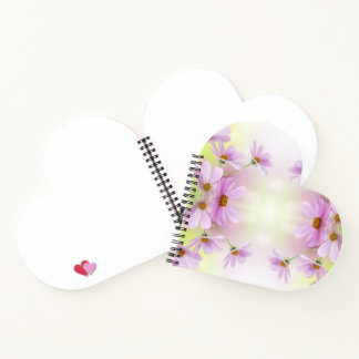 Persoonlijke afbeelding & Roze Bloem Waterverf Notitieboek