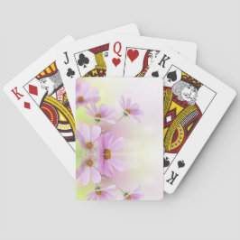 Persoonlijke afbeelding & Roze Bloem Waterverf Pokerkaarten