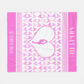 Persoonlijke afbeelding roze Waterverf Skater roze Fleece Deken (Voorkant (Horizontaal))