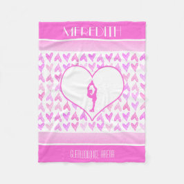 Persoonlijke afbeelding roze Waterverf Skater roze Fleece Deken
