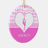 Persoonlijke afbeelding roze Waterverf Skater roze Keramisch Ornament (Rechts)