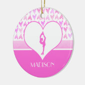 Persoonlijke afbeelding roze Waterverf Skater roze Keramisch Ornament (Links)