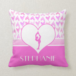 Persoonlijke afbeelding roze Waterverf Skater roze Kussen