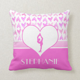 Persoonlijke afbeelding roze Waterverf Skater roze Kussen