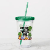Persoonlijke afbeeldingen van Wild One Safari-dier Acryl Drinkbeker (Achterkant)