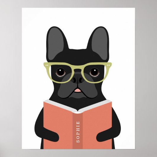 Persoonlijke afdruk Franse Bulldog Hond Poster (Voorkant)